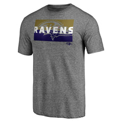 Baltimore Ravens Square Off Tri-Blend T-Shirt - Heather Gray for sale