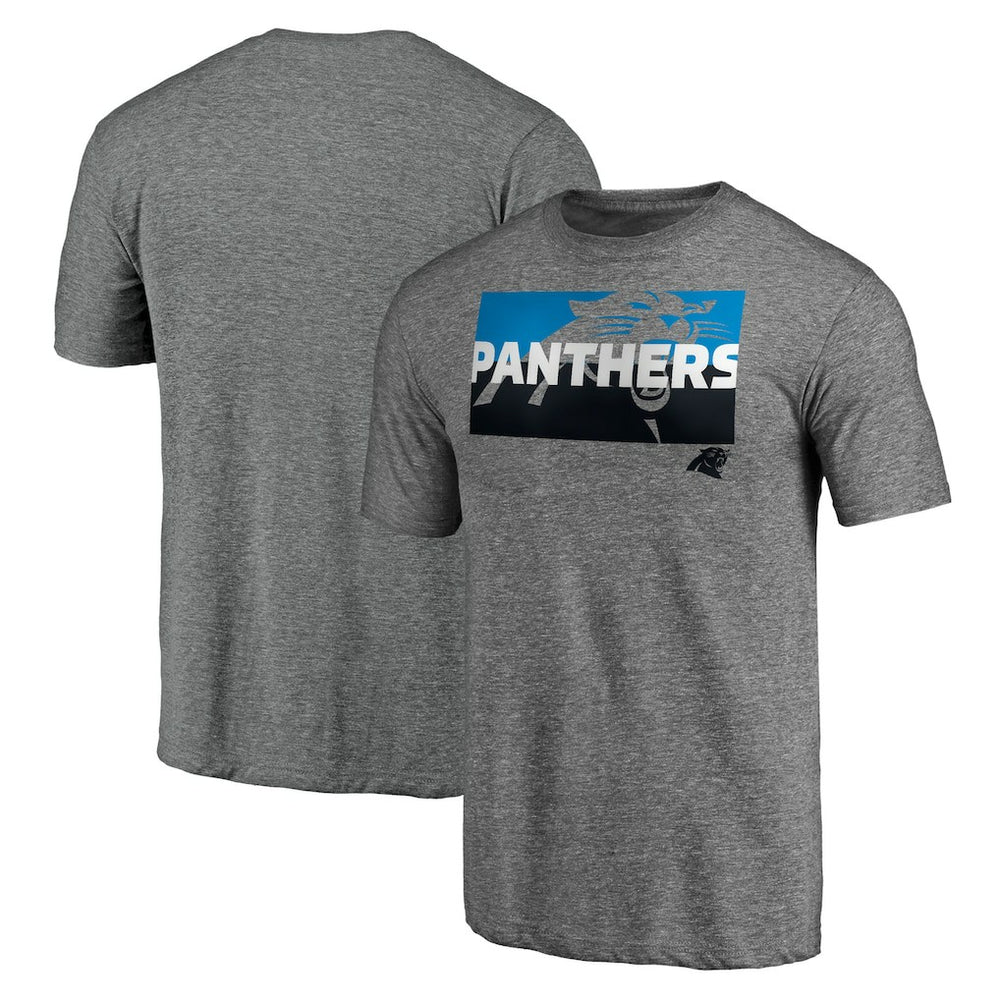 Carolina Panthers Square Off Tri-Blend T-Shirt - Heather Gray outlet