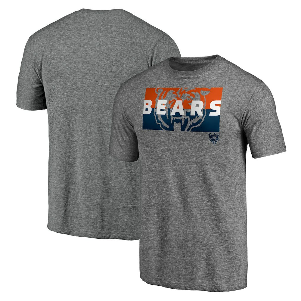 Chicago Bears Square Off Tri-Blend T-Shirt - Heather Gray sale