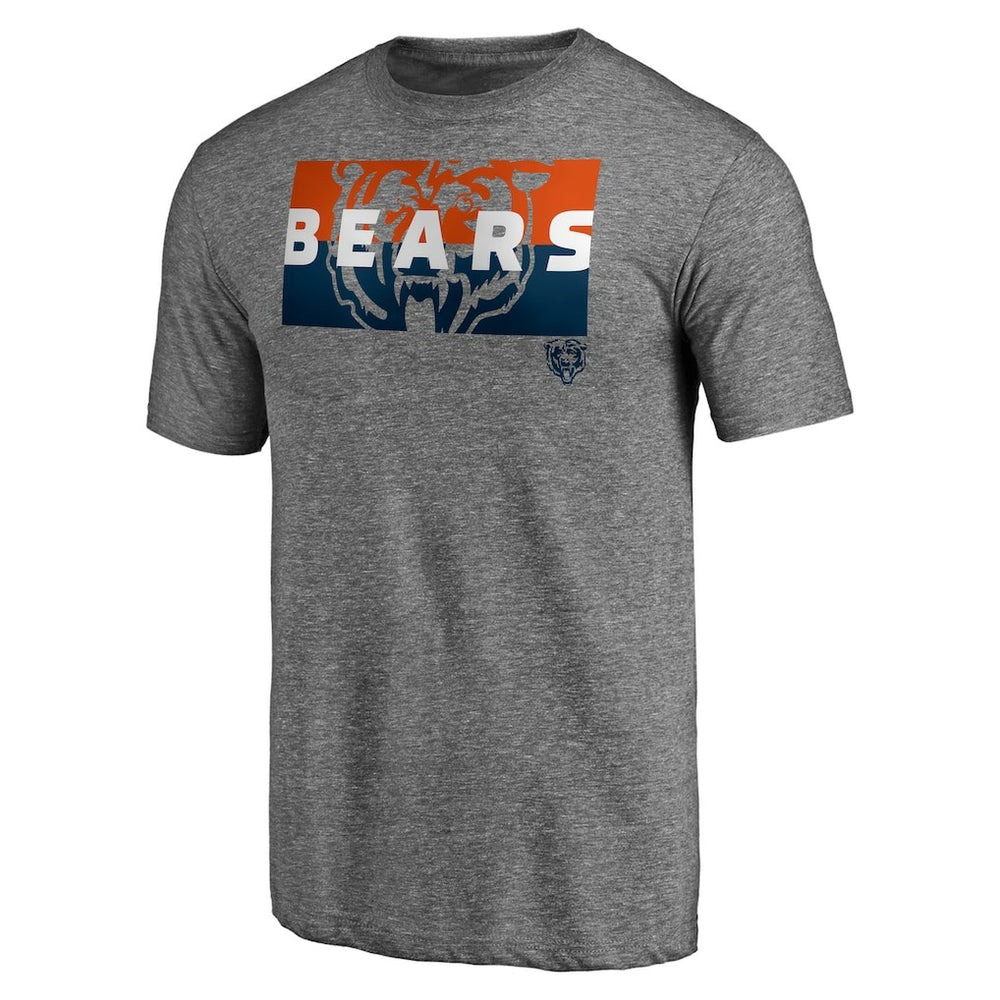Chicago Bears Square Off Tri-Blend T-Shirt - Heather Gray sale