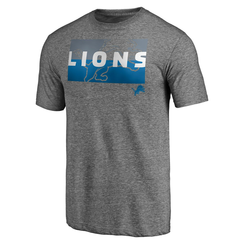 Detroit Lions Square Off Tri-Blend T-Shirt - Heather Gray outlet