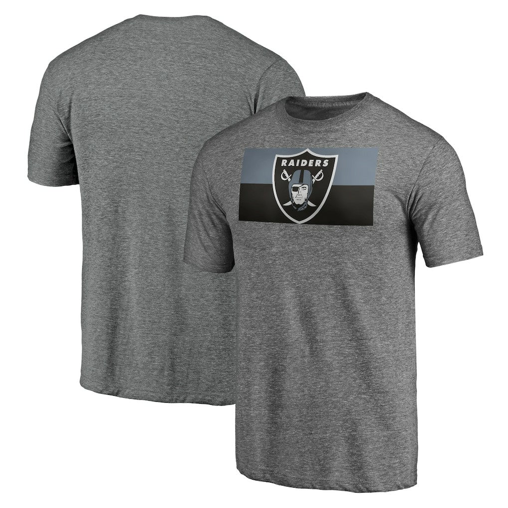 Las Vegas Raiders Square Off Tri-Blend T-Shirt - Heather Gray online