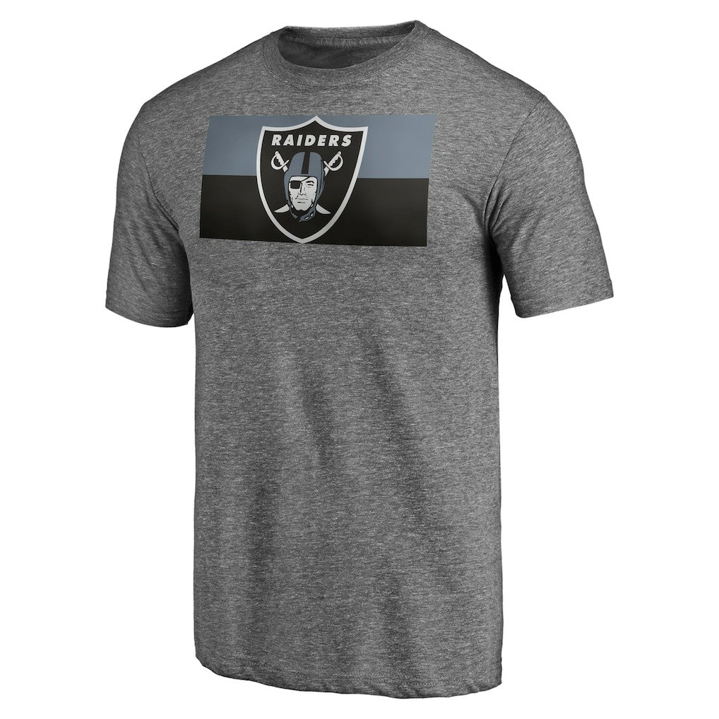 Las Vegas Raiders Square Off Tri-Blend T-Shirt - Heather Gray online