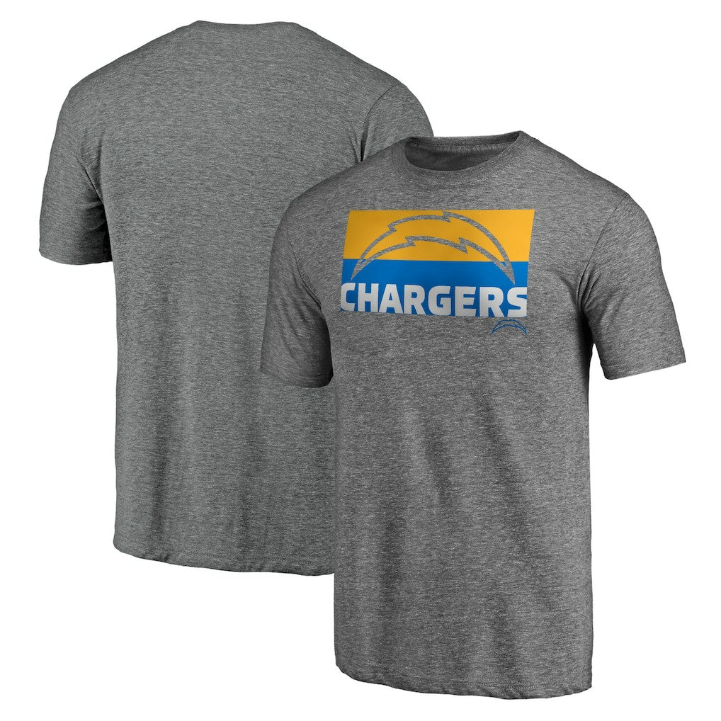 Los Angeles Chargers Square Off Tri-Blend T-Shirt - Heather Gray outlet