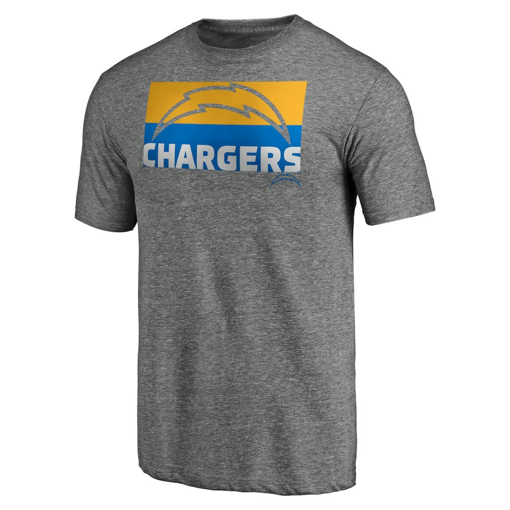 Los Angeles Chargers Square Off Tri-Blend T-Shirt - Heather Gray outlet