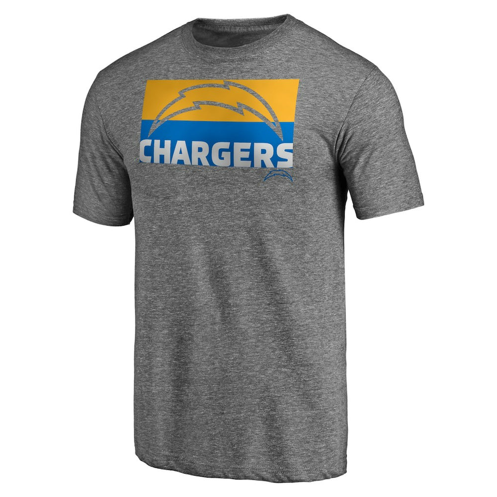 Los Angeles Chargers Square Off Tri-Blend T-Shirt - Heather Gray outlet