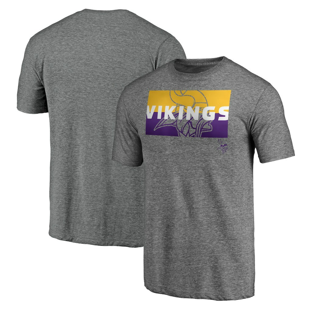 Minnesota Vikings Square Off Tri-Blend T-Shirt - Heather Gray discount