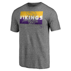 Minnesota Vikings Square Off Tri-Blend T-Shirt - Heather Gray discount