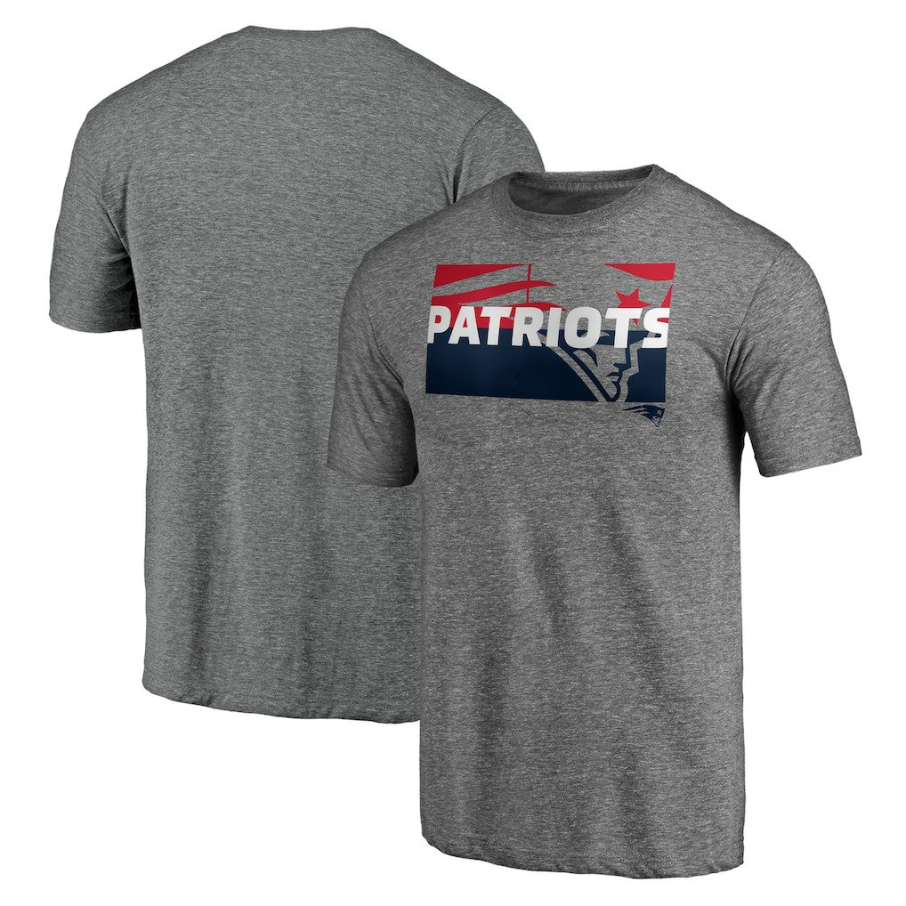New England Patriots Square Off Tri-Blend T-Shirt - Heather Gray online