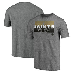 New Orleans Saints Square Off Tri-Blend T-Shirt - Heather Gray discount