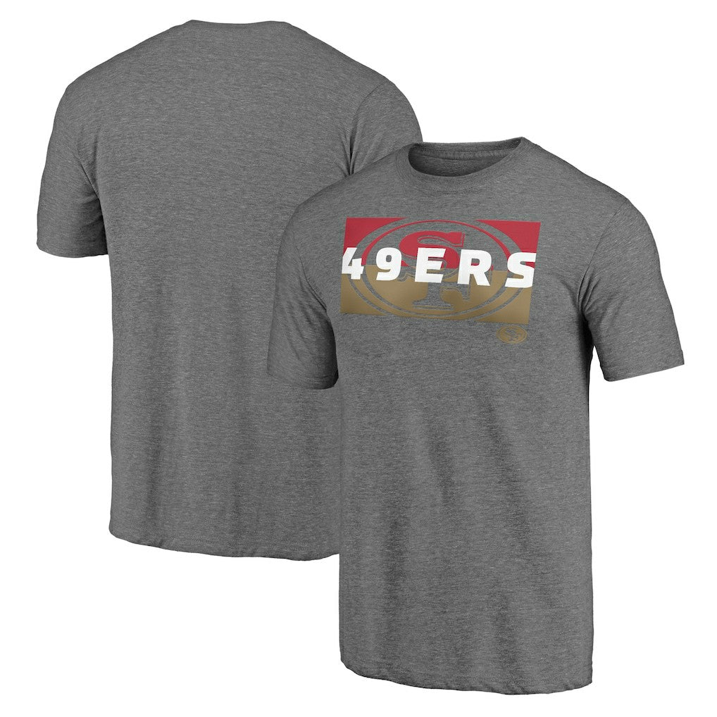 San Francisco 49ers Square Off Tri-Blend T-Shirt - Heather Gray for sale