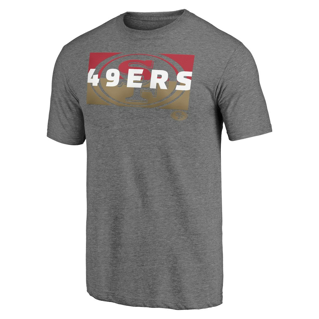 San Francisco 49ers Square Off Tri-Blend T-Shirt - Heather Gray for sale