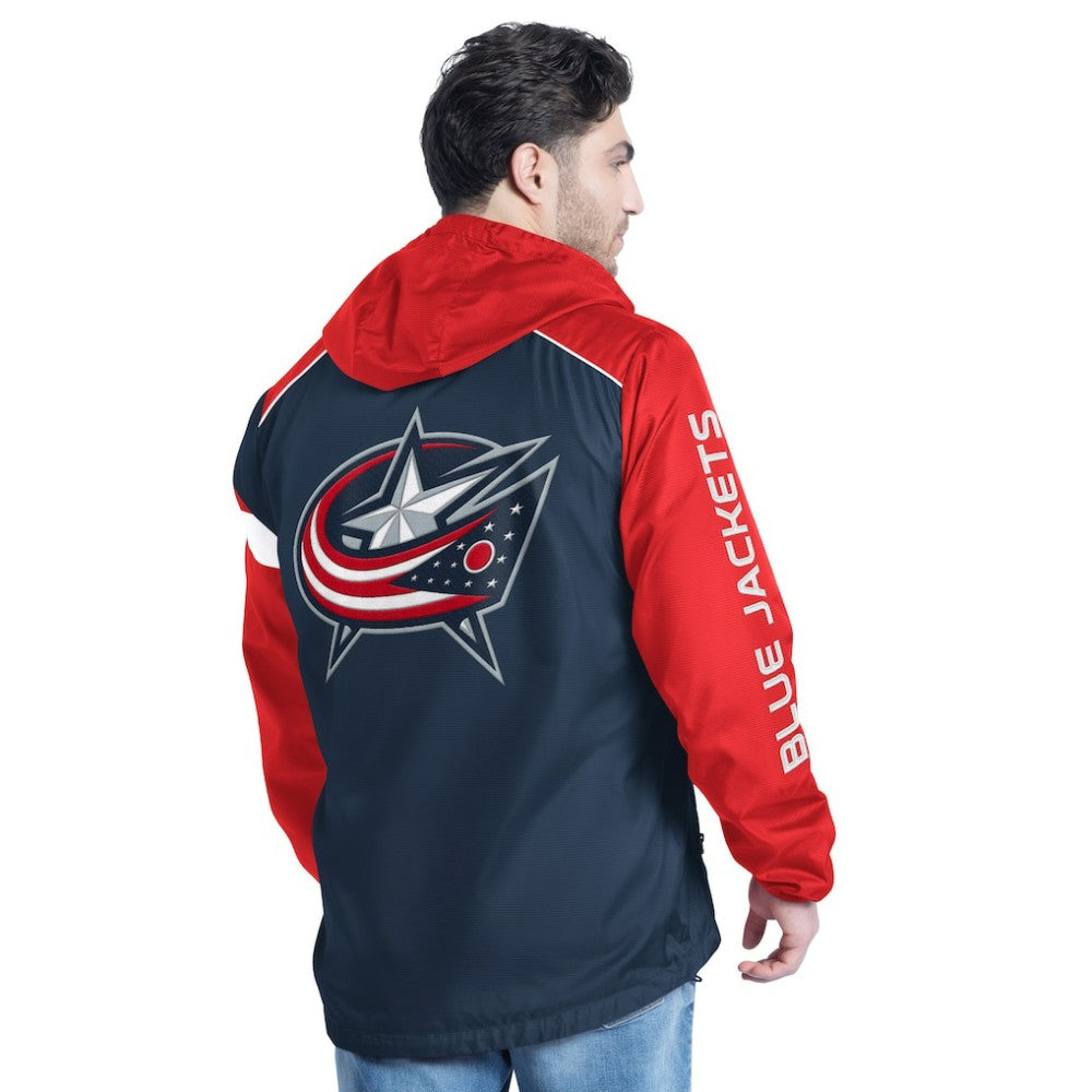 Columbus Blue Jackets G-III Sports by Carl Banks Lateral Half-Zip Hoodie Jacket Navy/Red