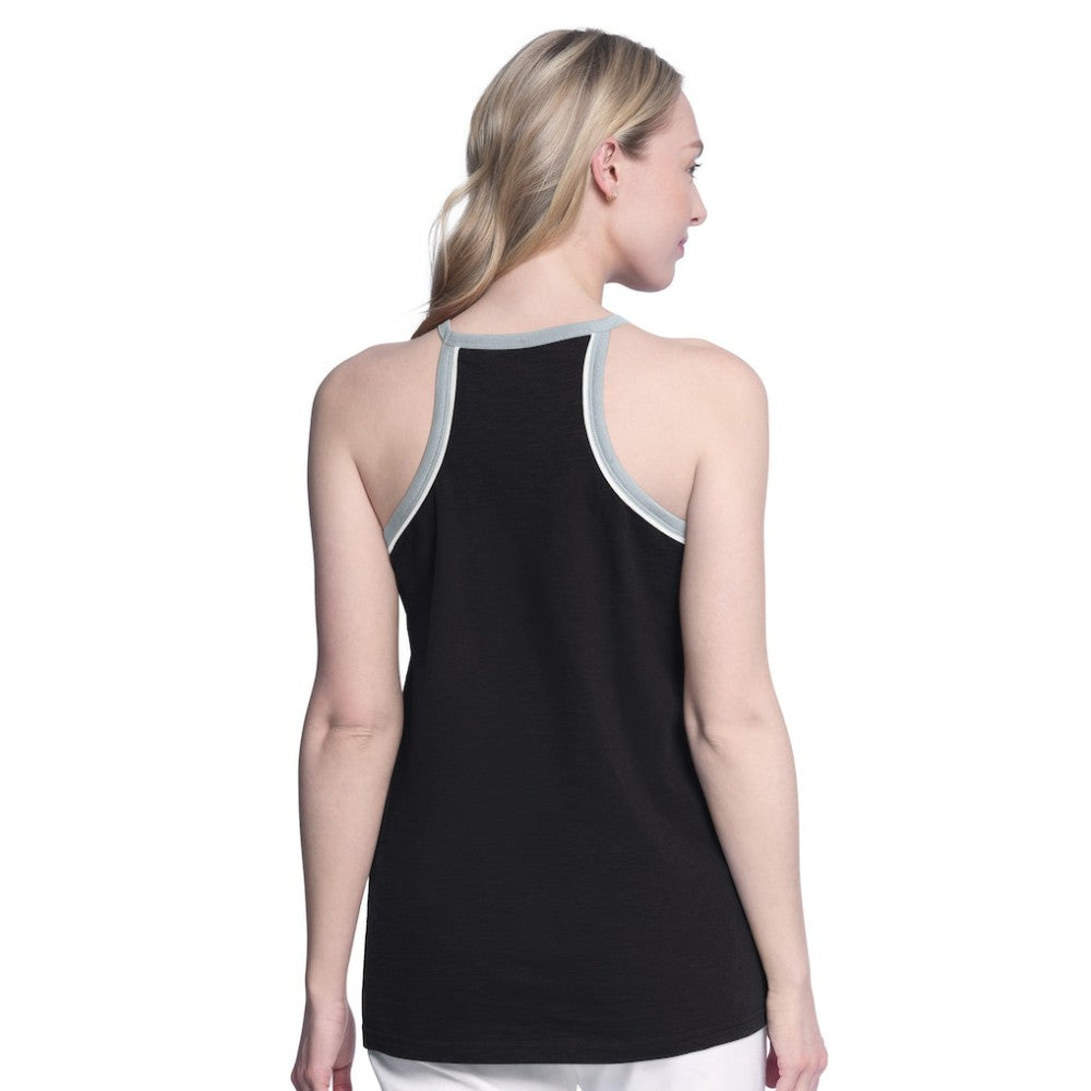 Los Angeles Kings G-III 4Her by Carl Banks Women's Curveball Racerback Scoop Neck Slub Tank Top Black