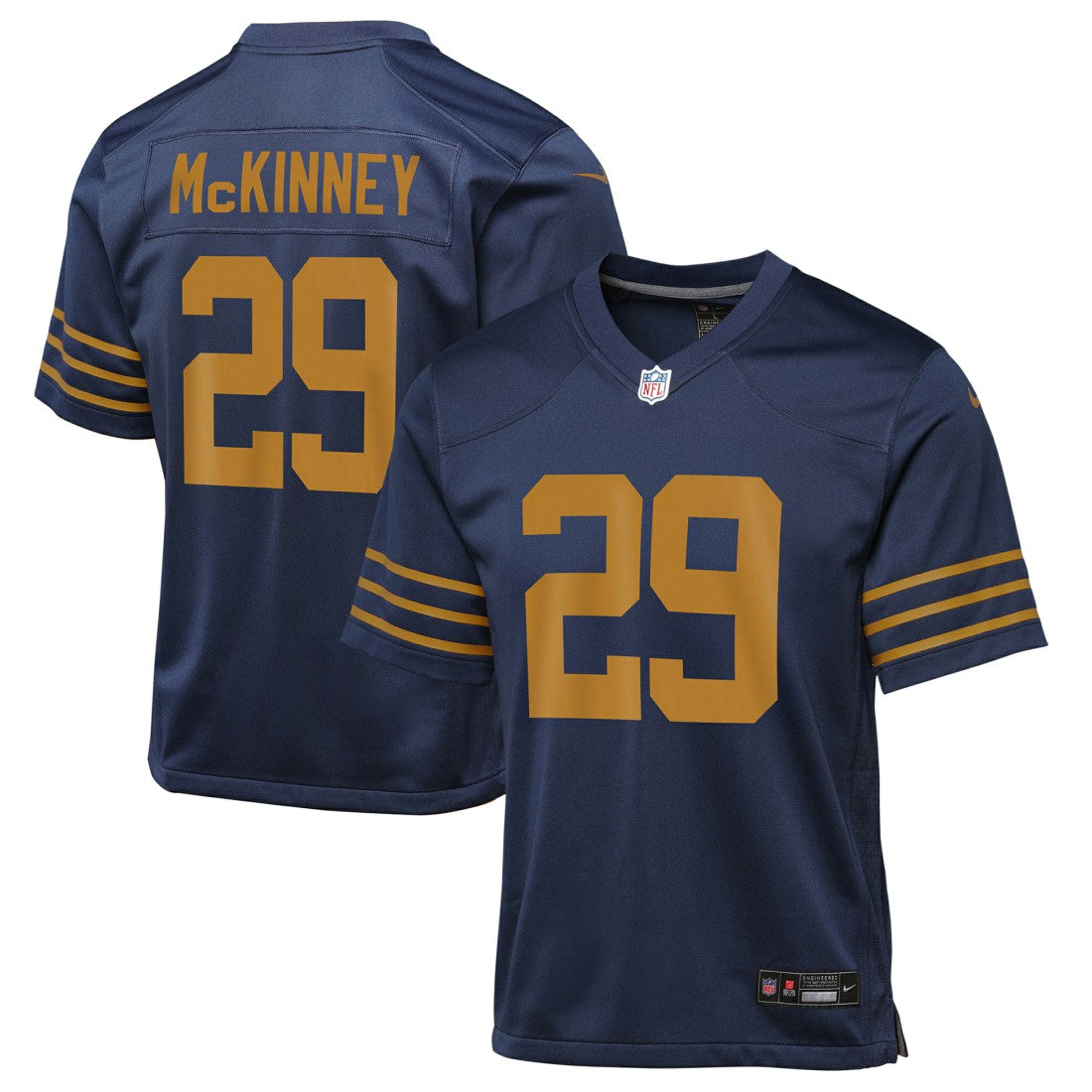 Xavier McKinney Green Bay Packers Youth The 1923 Classic Game Jersey - Navy | Nike for sale