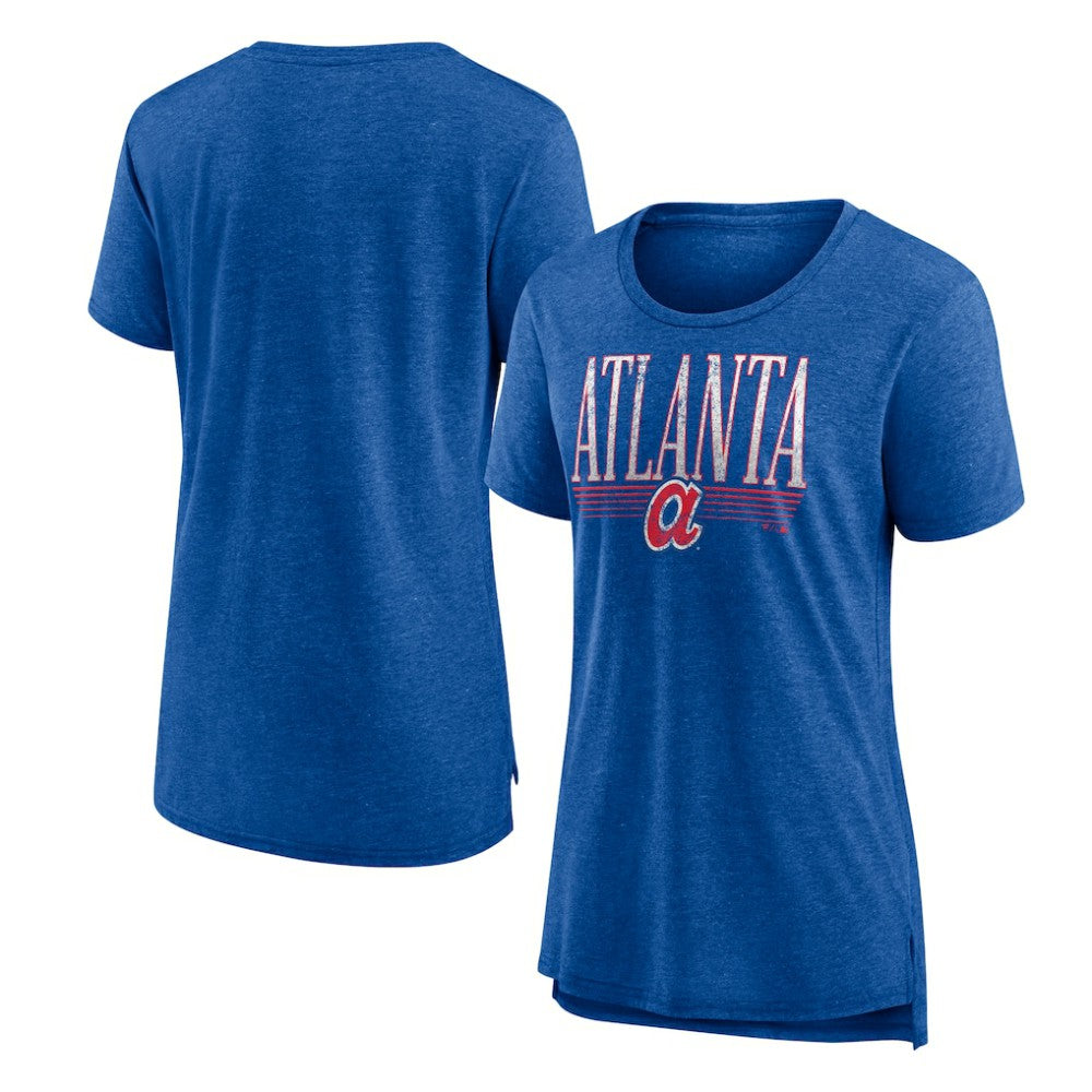 Atlanta Braves Women's Toppler Tri-Blend T-Shirt - Royal