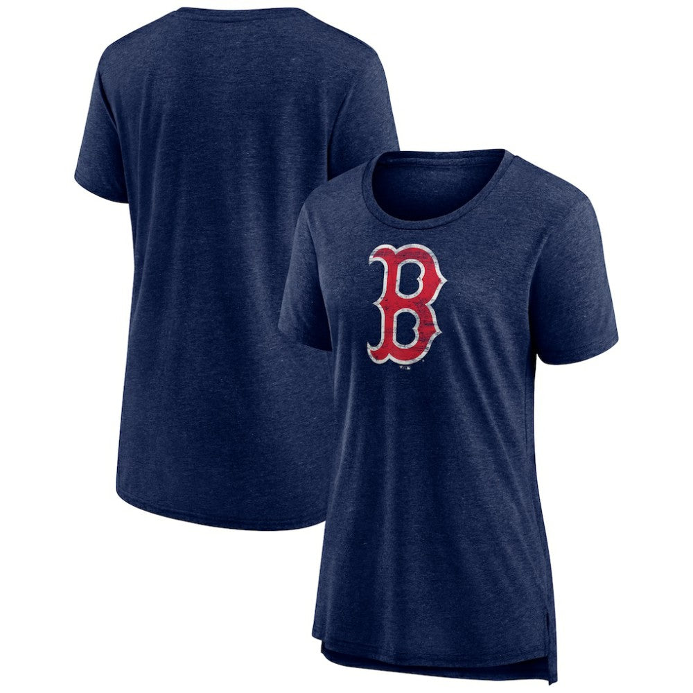 Boston Red Sox Women's Weathered Official Logo Tri-Blend T-Shirt - Navy