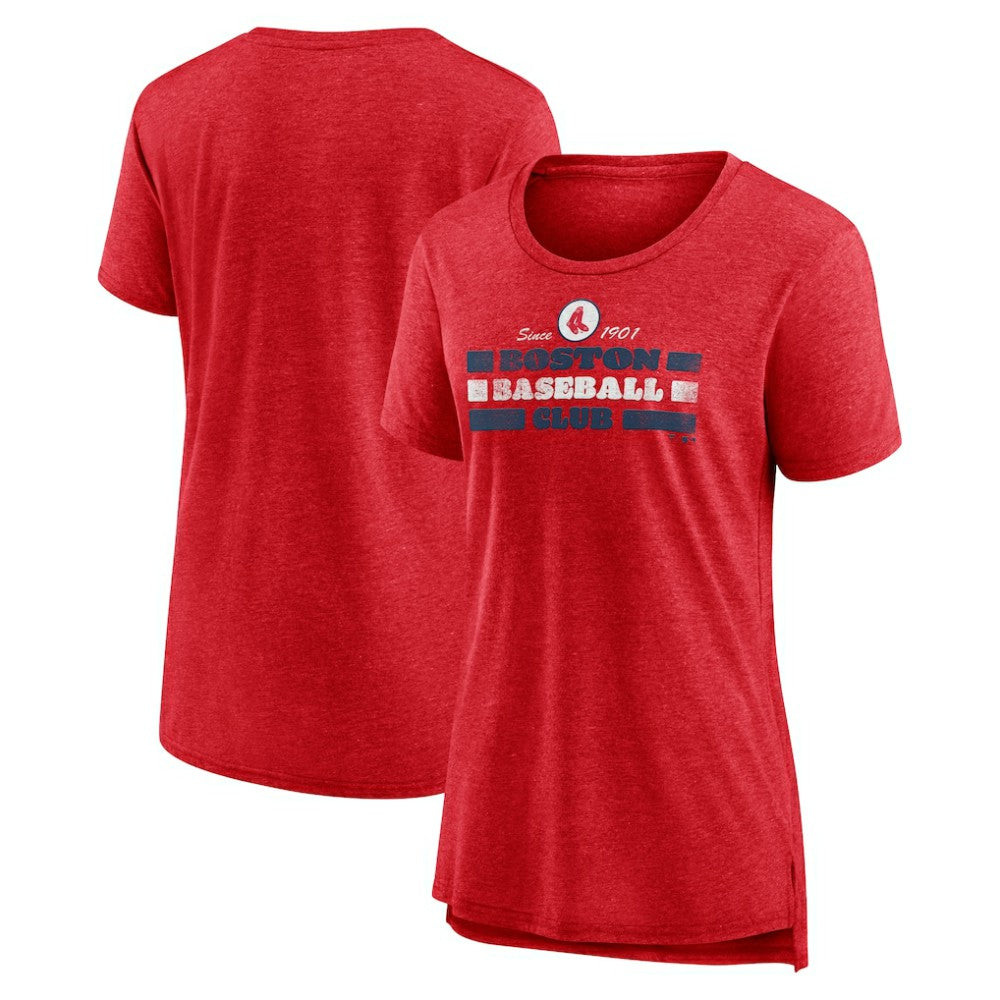 Boston Red Sox Women's Power Swing Tri-Blend T-Shirt - Red
