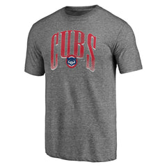 Chicago Cubs Line Corps Tri-Blend T-Shirt - Heather Gray