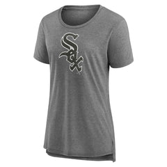 Chicago White Sox Women's Weathered Official Logo Tri-Blend T-Shirt - Gray