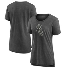 Chicago White Sox Women's Weathered Official Logo Tri-Blend T-Shirt - Gray
