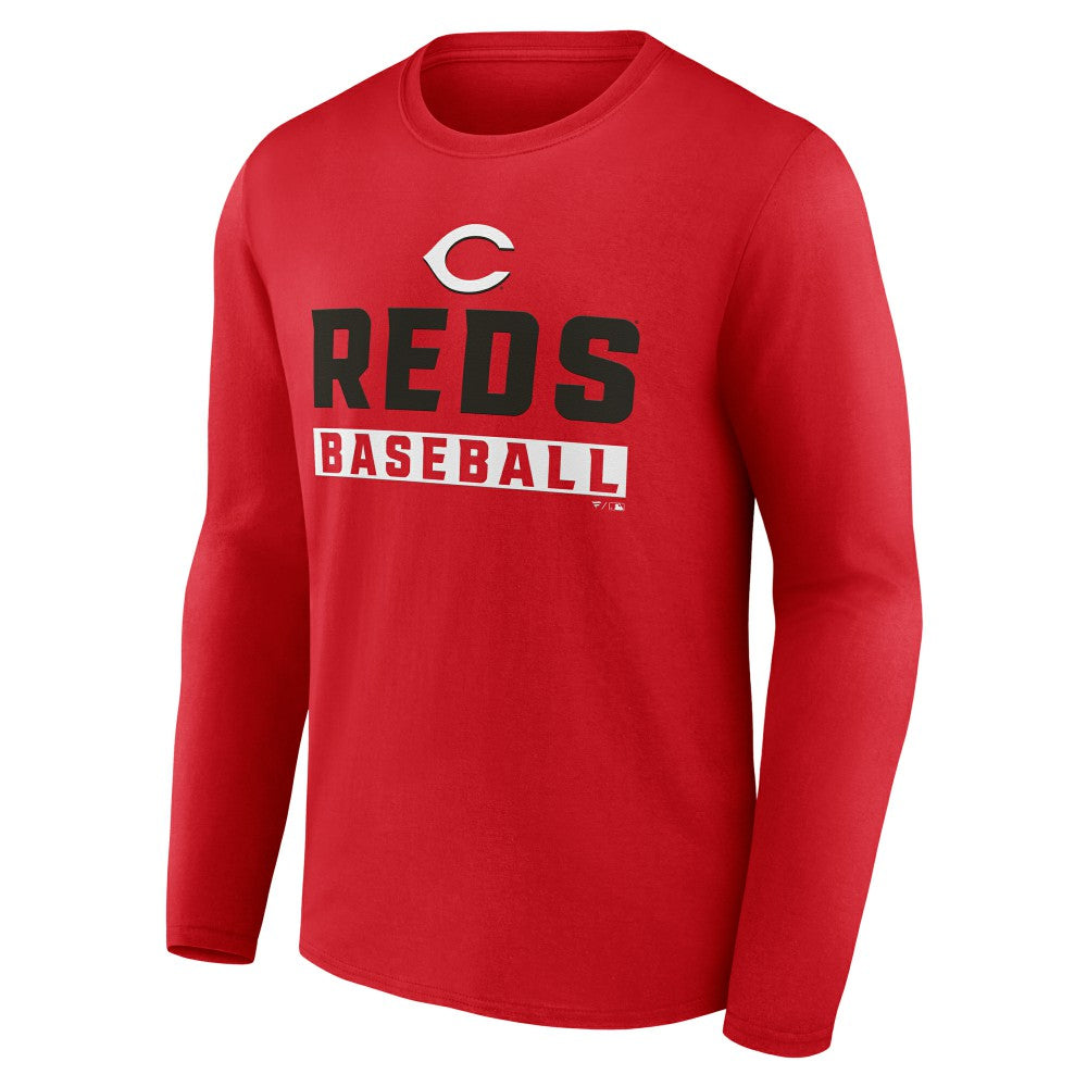 Cincinnati Reds Let's Go Long Sleeve T-Shirt - Red