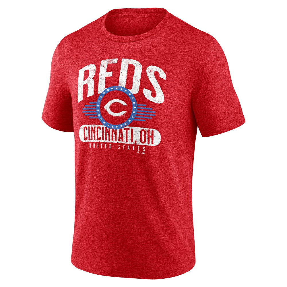 Cincinnati Reds Badge of Honor Tri-Blend T-Shirt - Red