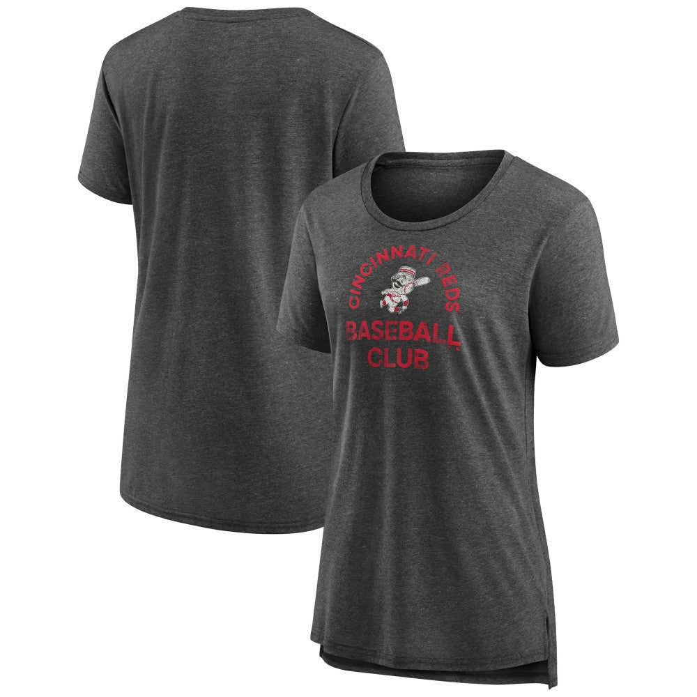 Cincinnati Reds Women's Selected First Tri-Blend T-Shirt - Gray