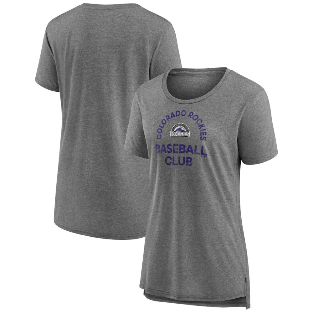 Colorado Rockies Women's Selected First Tri-Blend T-Shirt - Gray