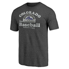 Colorado Rockies Our Game Tri-Blend T-Shirt - Charcoal