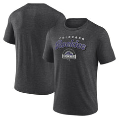 Colorado Rockies Wonderment Tri-Blend T-Shirt - Charcoal