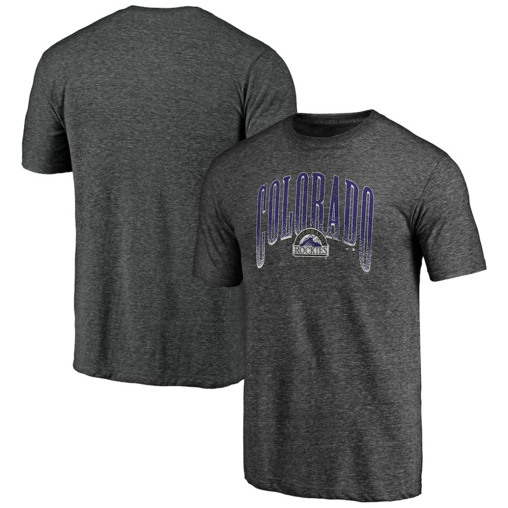 Colorado Rockies Line Corps Tri-Blend T-Shirt - Charcoal