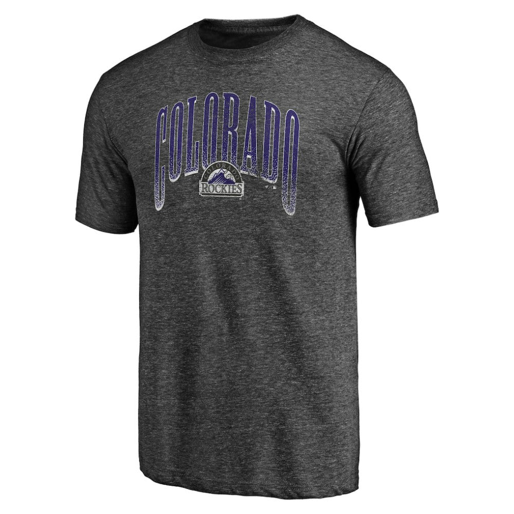 Colorado Rockies Line Corps Tri-Blend T-Shirt - Charcoal