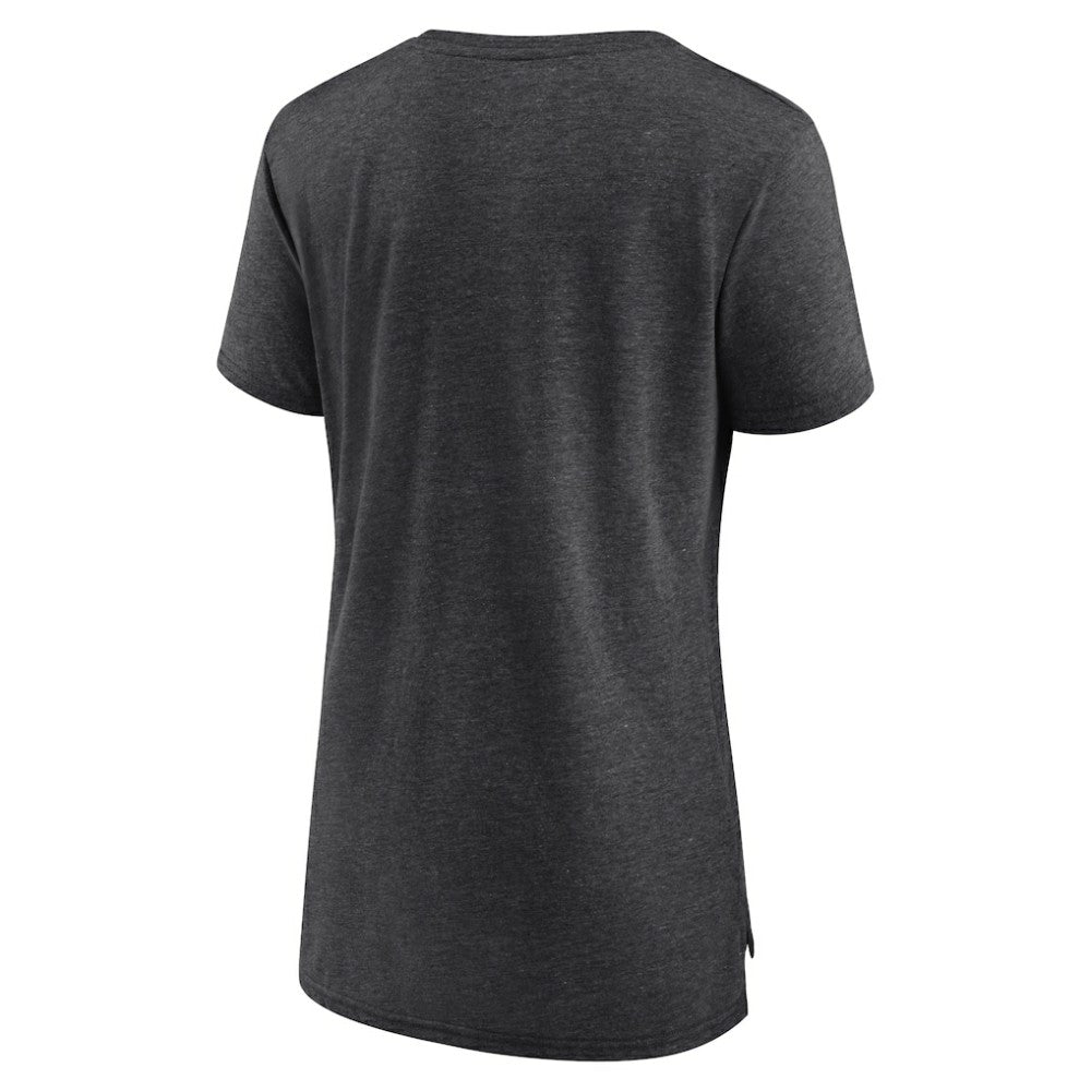 Colorado Rockies Women's Weathered Official Logo Tri-Blend T-Shirt - Gray