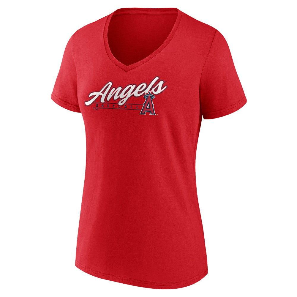 Los Angeles Angels Women's One And Only V-Neck T-Shirt - Red