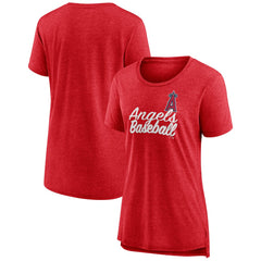 Los Angeles Angels Women's Practice Time Tri-Blend T-Shirt - Red