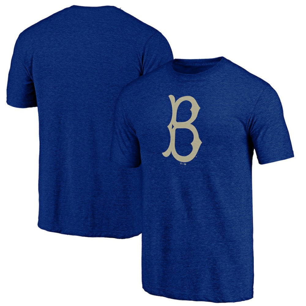 Los Angeles Dodgers Cooperstown Official Logo Tri-Blend T-Shirt - Royal