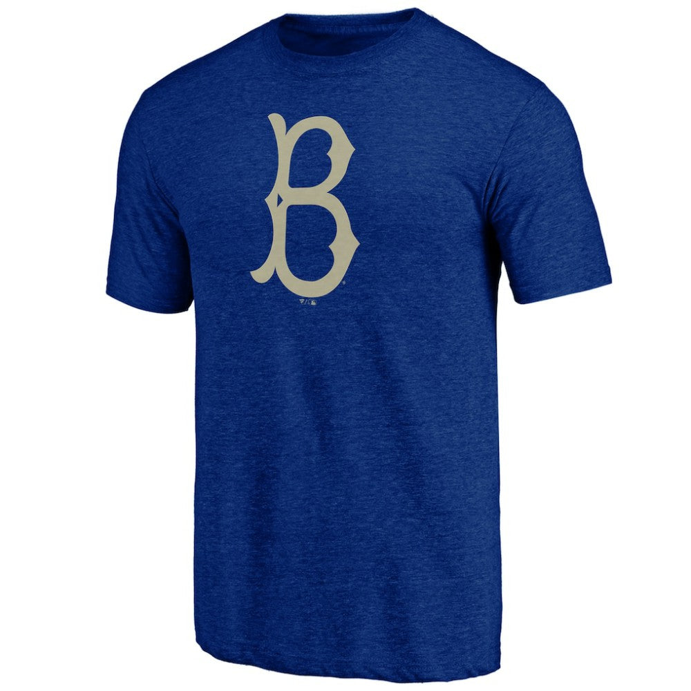 Los Angeles Dodgers Cooperstown Official Logo Tri-Blend T-Shirt - Royal