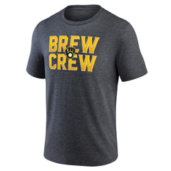 Milwaukee Brewers Brew Crew Fancy Tri-Blend T-Shirt - Charcoal