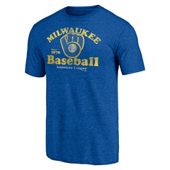 Milwaukee Brewers Our Game Tri-Blend T-Shirt - Royal