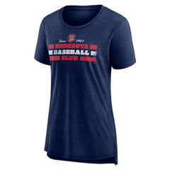 Minnesota Twins Women's Power Swing Tri-Blend T-Shirt - Navy