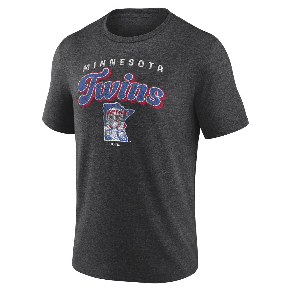 Minnesota Twins Wonderment Tri-Blend T-Shirt - Charcoal