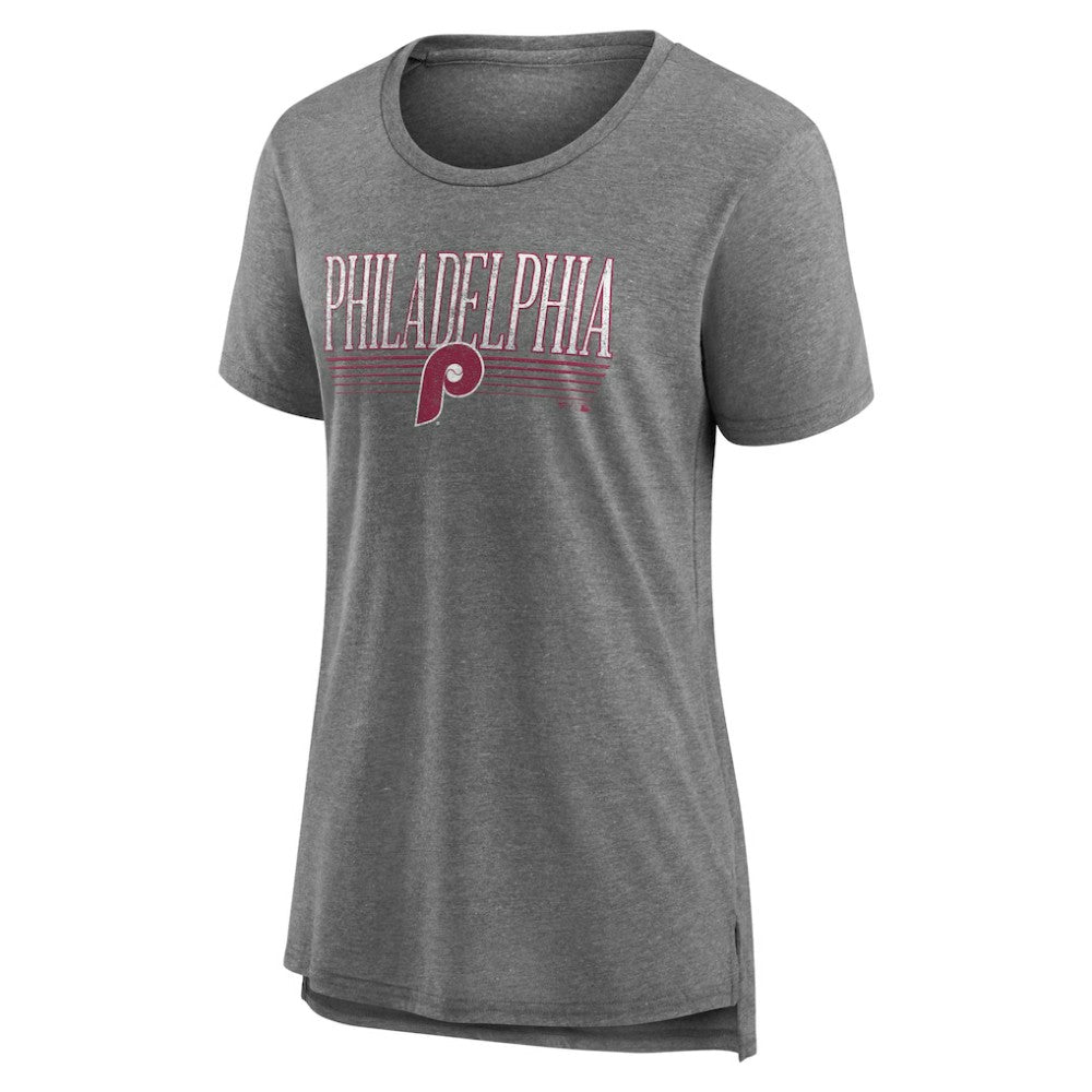 Philadelphia Phillies Women's Toppler Tri-Blend T-Shirt - Gray