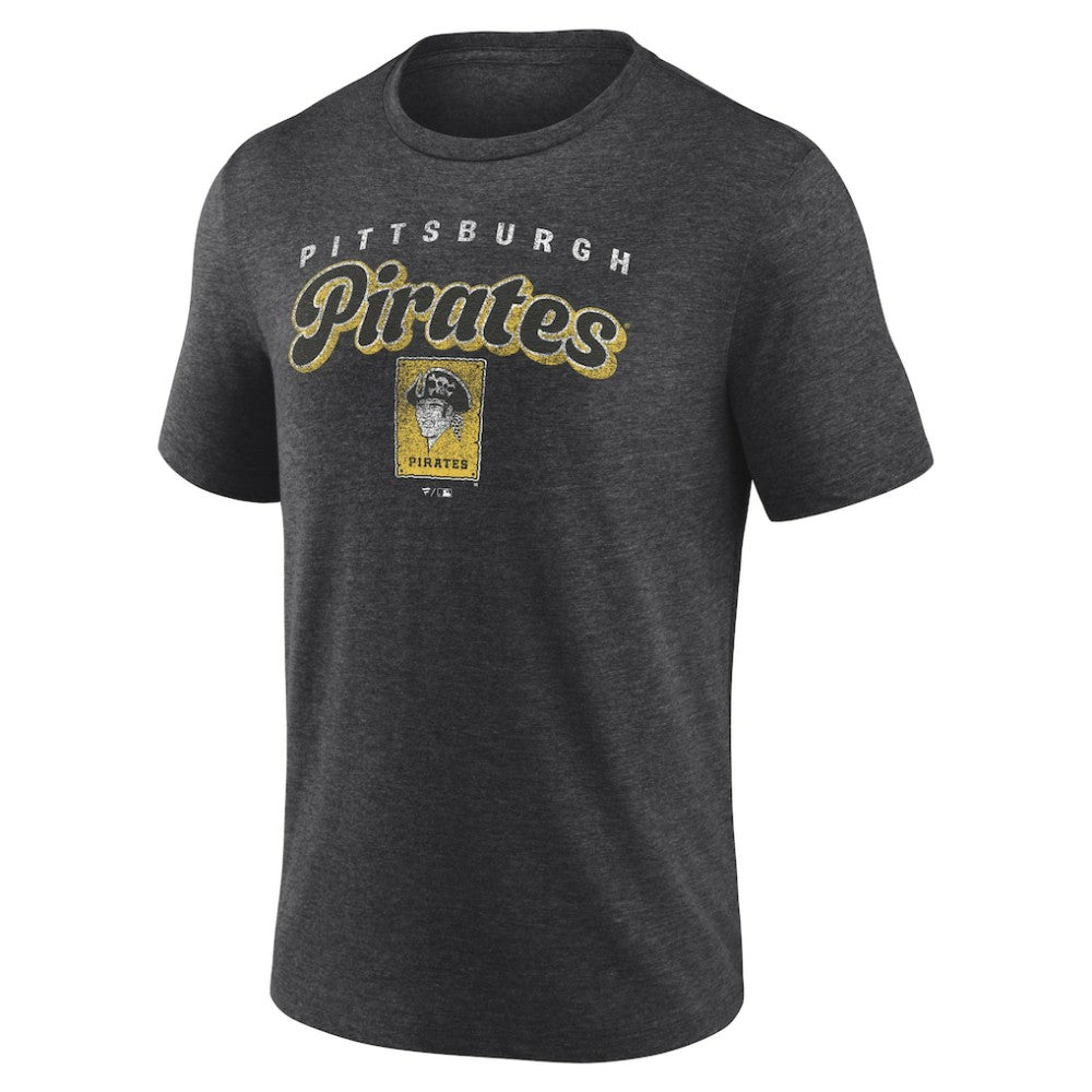 Pittsburgh Pirates Wonderment Tri-Blend T-Shirt - Charcoal