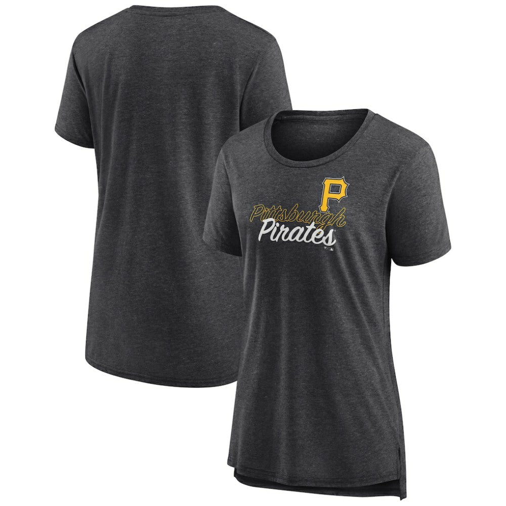 Pittsburgh Pirates Women's Practice Time Tri-Blend T-Shirt - Gray