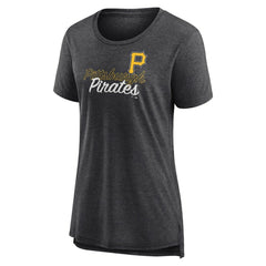 Pittsburgh Pirates Women's Practice Time Tri-Blend T-Shirt - Gray