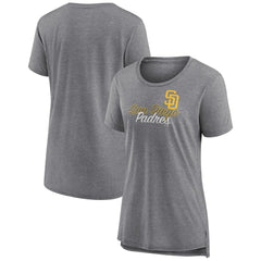 San Diego Padres Women's Practice Time Tri-Blend T-Shirt - Gray