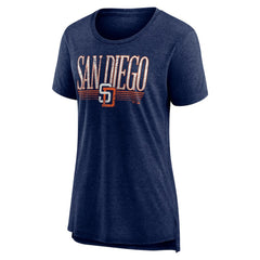 San Diego Padres Women's Toppler Tri-Blend T-Shirt - Navy