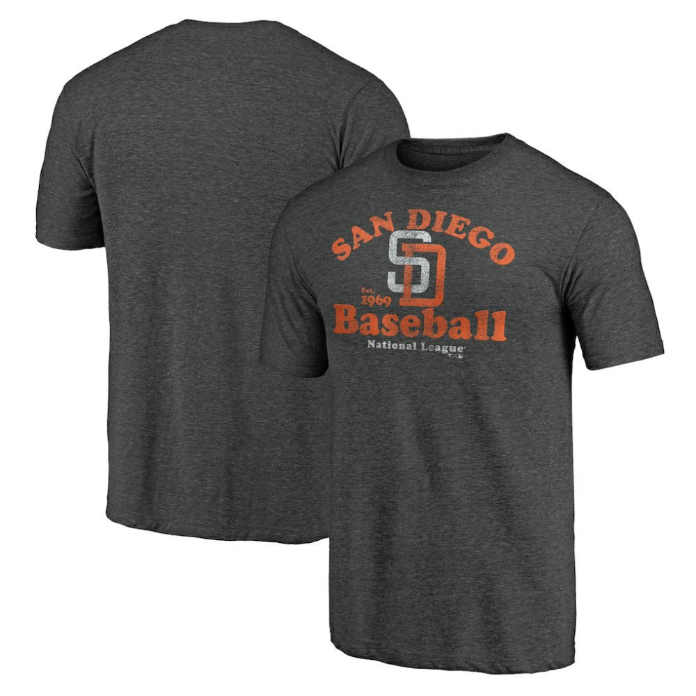 San Diego Padres Our Game Tri-Blend T-Shirt - Charcoal