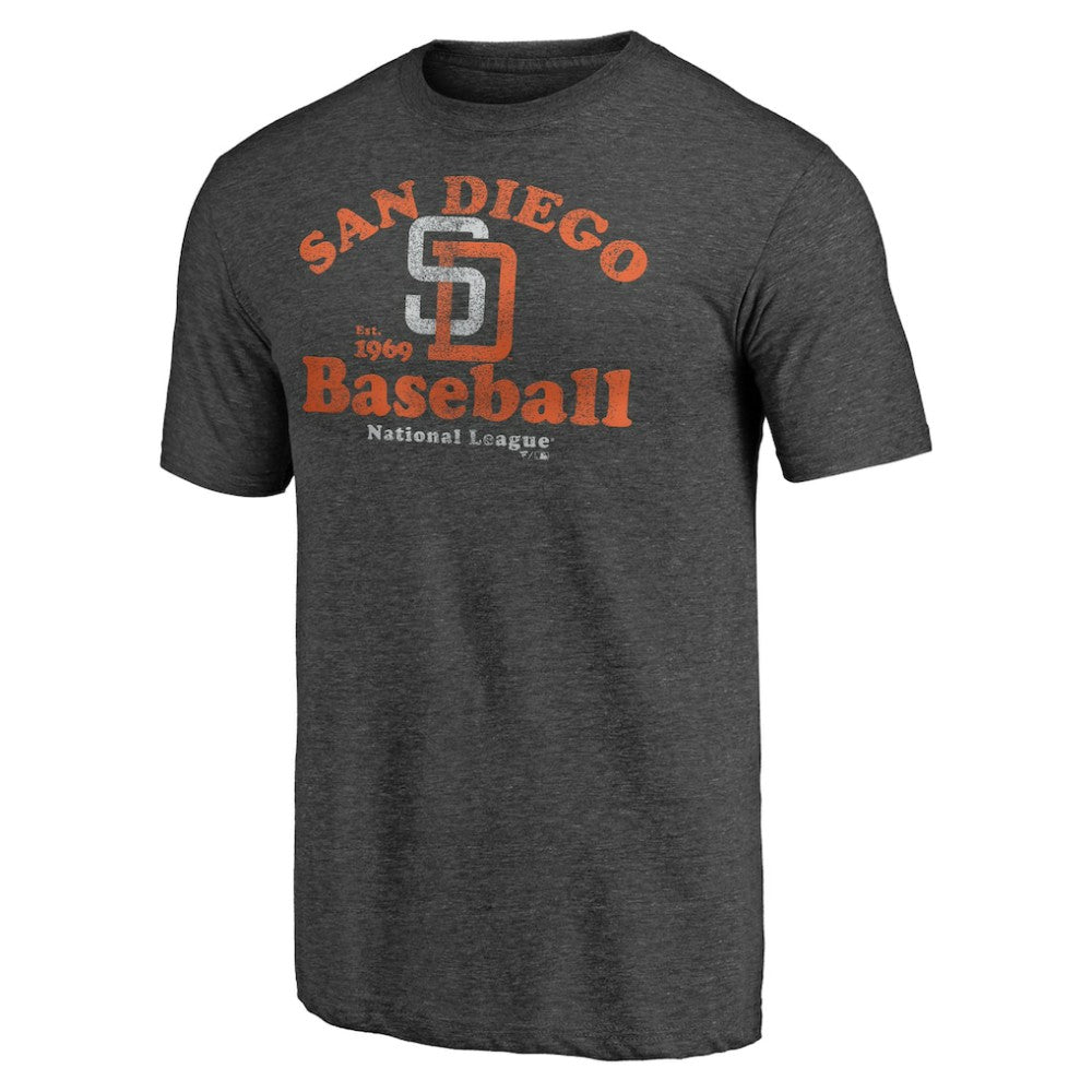 San Diego Padres Our Game Tri-Blend T-Shirt - Charcoal